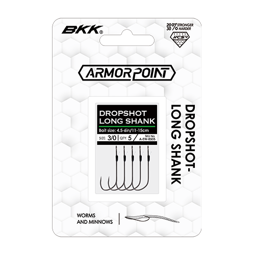 BKK Armor Point Drop Shot Long Shank Hook