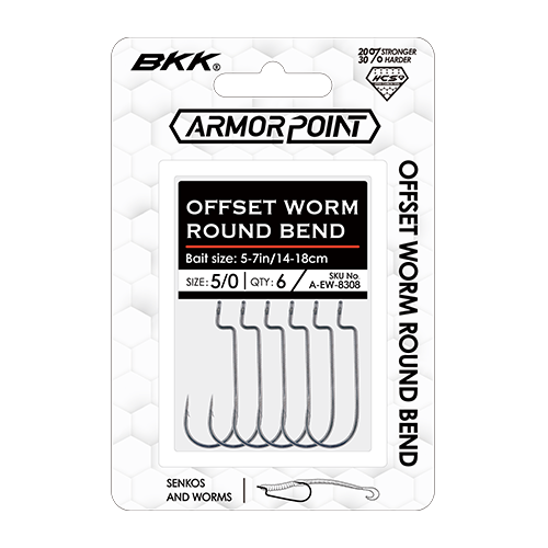 BKK Offset Worm Round Bend Hook