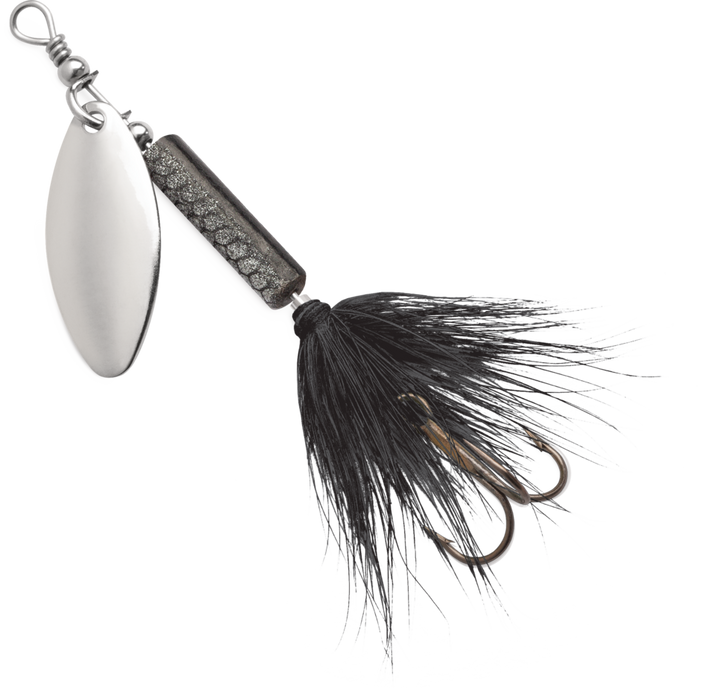 Blue Fox Whiptail Deep Runner Inline Spinner- Black