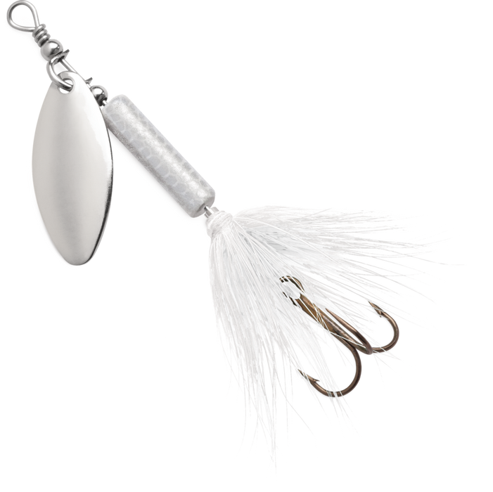 Blue Fox Whiptail Deep Runner Inline Spinner- White