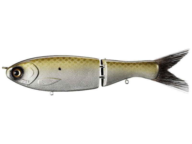 Clutch Swimbait Co. Darter Glide Bait- Chrome Olive