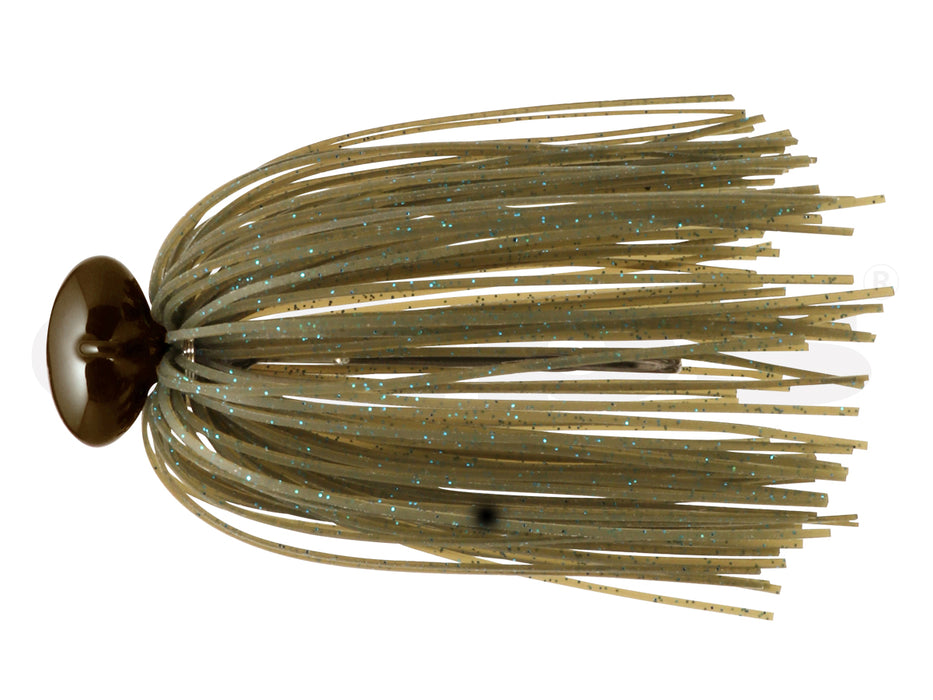 Deps Hyper Football Jig- Green Pumpkin Blue Flake