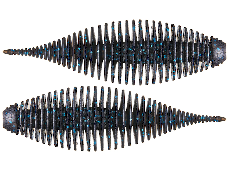 Geecrack Bellows Shad Floating Elastomer- Black and Blue