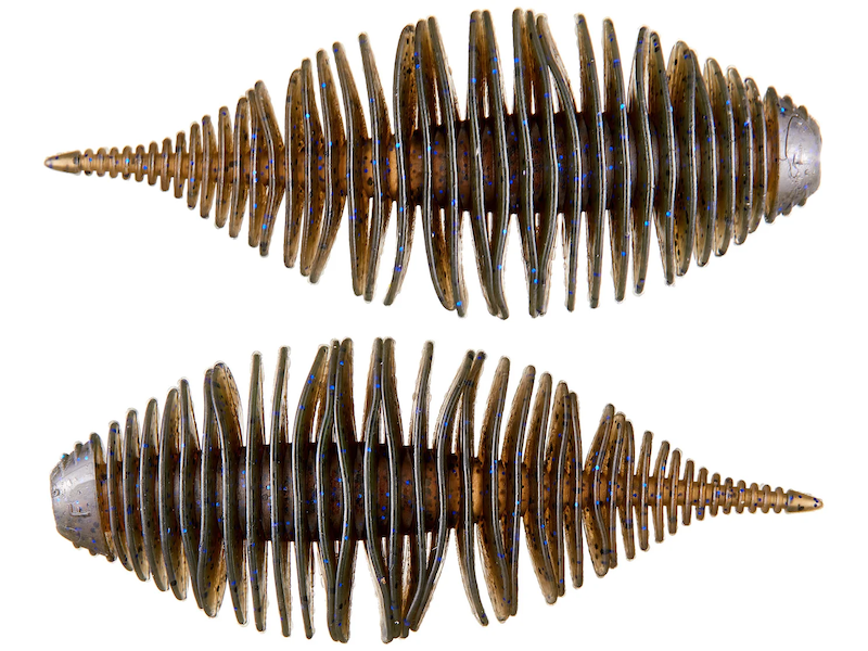 Geecrack Bellows Gill Floating Elastomer- Green Pumpkin Blue Flake