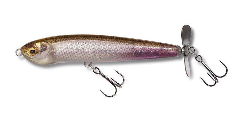 Megabass Karashi Spinner Prop Bait- FA Ghost Wakasagi