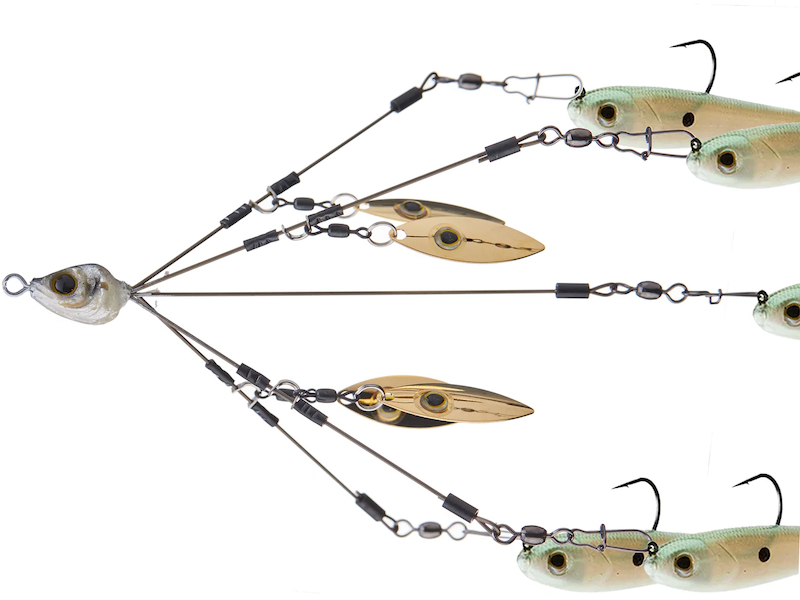 fish lure that looks like an e Picasso Bait Ball Finesse Shad Gold Blade w/ Eye