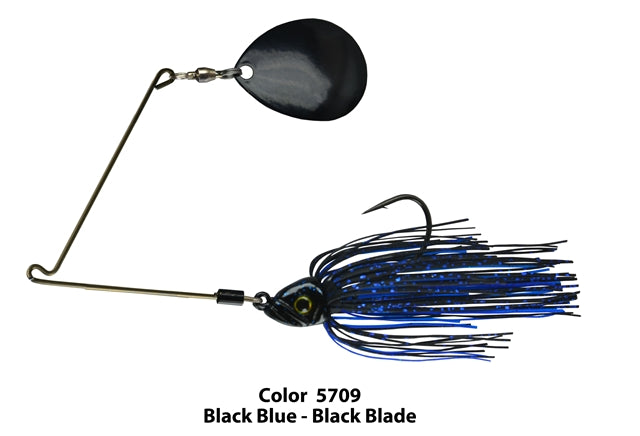 Picasso Inviz-Wire Pro Spinnerbait- Black Blue Black Colorado