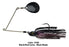 Picasso Inviz-Wire Pro Spinnerbait- Black Camo Red Black Colorado