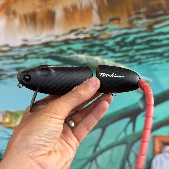 black lure man fishing Z-Man Jack Hammer Stealthblade Chatterbait Studio Composite Rat Man Wake