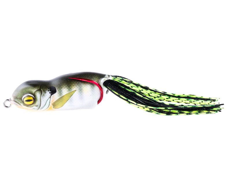 Leurre Flottant Grenouille Feed Skip 28 Fait Main 28g 90mm Pour Perche