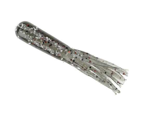 Strike King Bitsy Tube- Smoke Red Black Flake