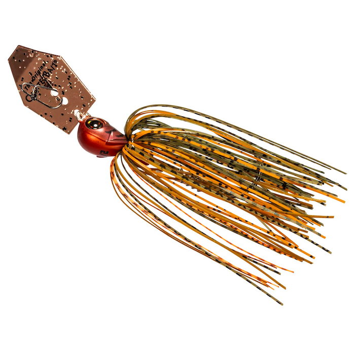 Z-Man Crosseyez ChatterBait 3/8oz – Snag Resistant Bladed Jig, Fire Craw, Freshwater Bass