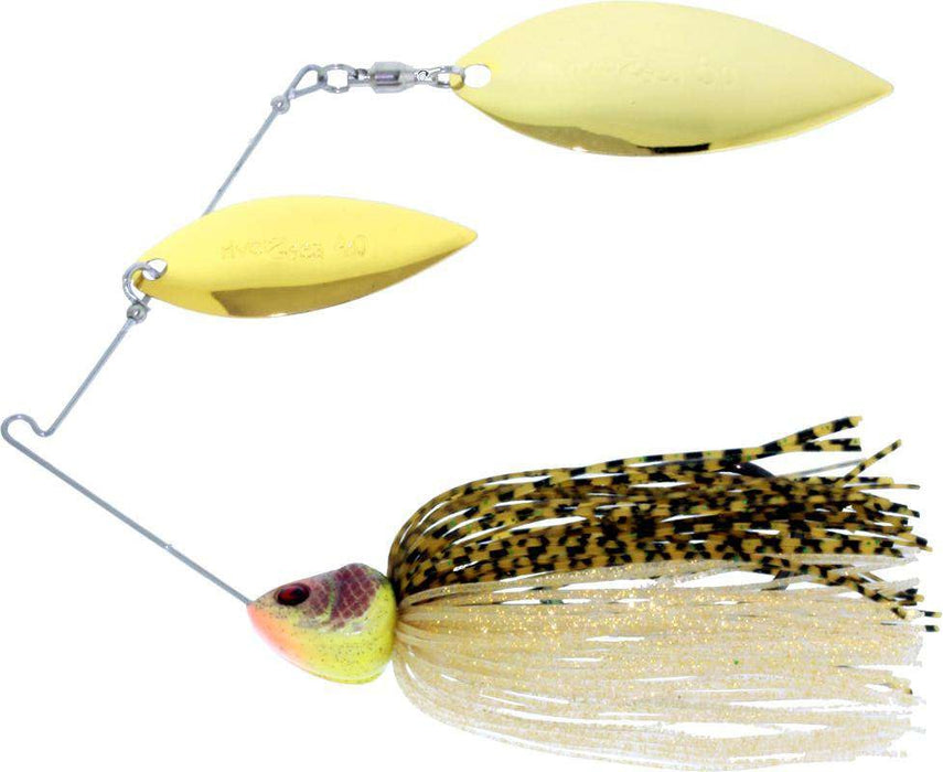 bling string fishing lure River2Sea Ish Monroe Bling Double Willow Spinnerbait 3/8 oz. Golden Shiner