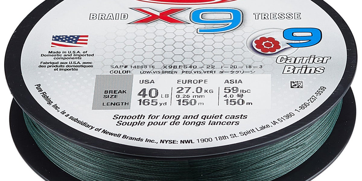 BERKLEY x9 Braid, 150m, 0,43mm, 59.7 - 131,62lbs, transparent, braided  fishing line, 1486892 - Fisherona