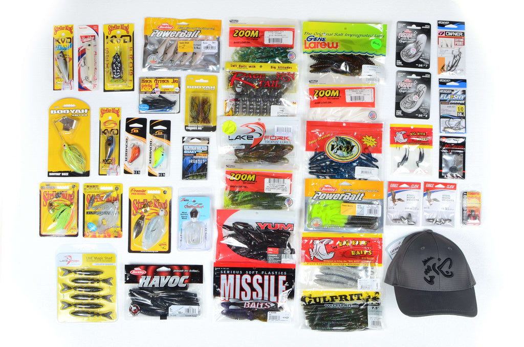 Freshwater Fishing Tackle Starter Kit, Bass Worm with Tackle