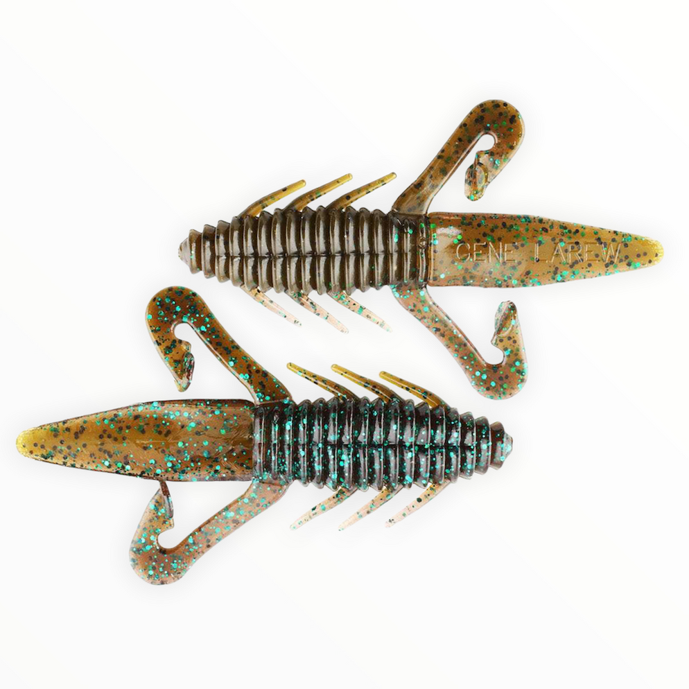 Gene Larew Biffle Bug 4.25" – Sooner Run Color – 8-Pack Soft Creature Bait For Freshwater