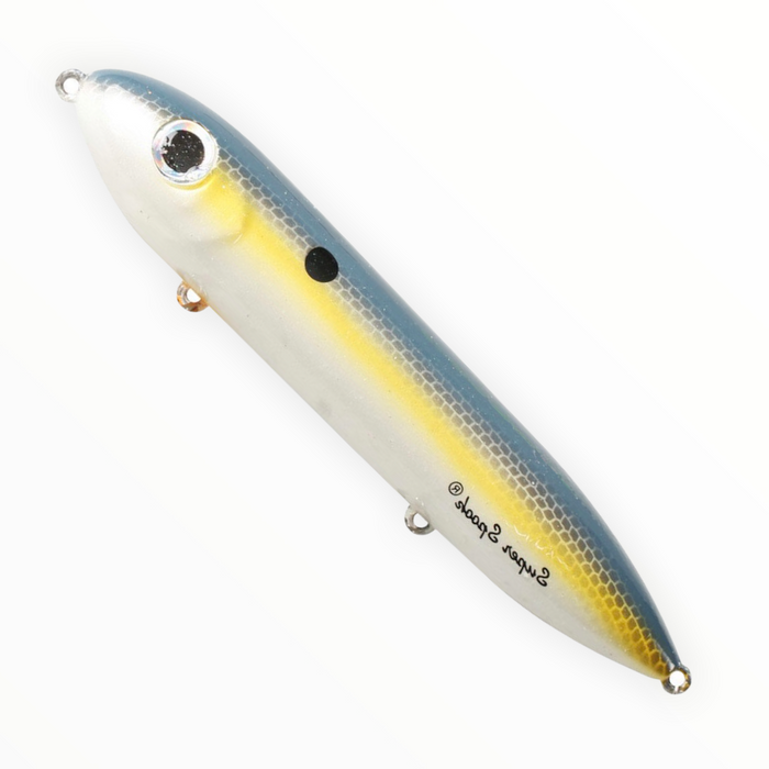 thumbnail interactive-video image 1 of Heddon 5 Super Spook Topwater Bait – Wounded Shad Finish – X9256HBS – Original Packaging 1 of 6
