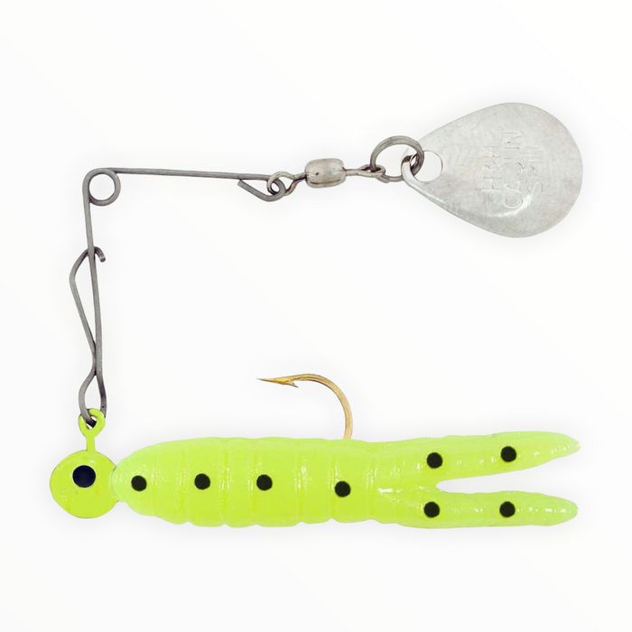 cajun fishing lure H&H Nickel Cajun Grub & Split Tail Beetle Spins — Lake Pro Tackle