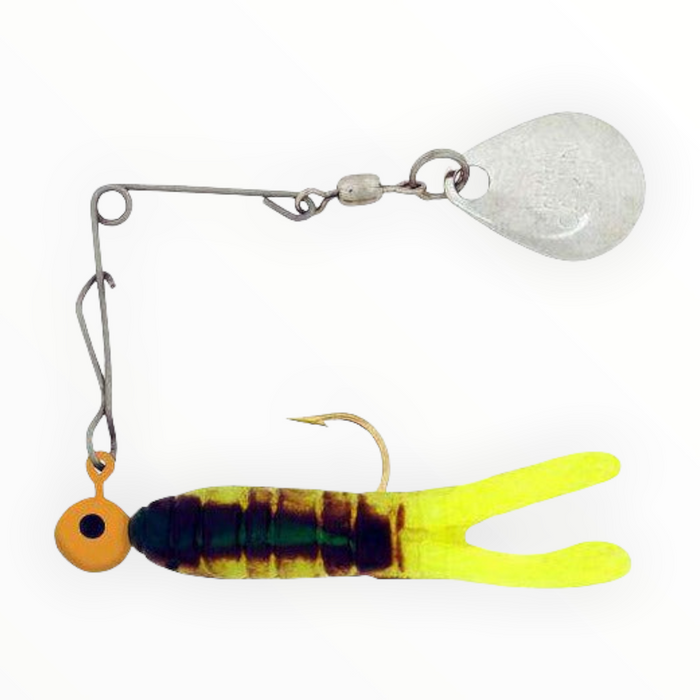 cajun fishing lures H&H Nickel Cajun Grub & Split Tail Beetle Spins