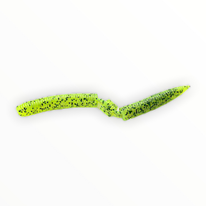 Lake Fork Trophy Lures 5 inch Hyper Stick, Chartreuse/Pepper