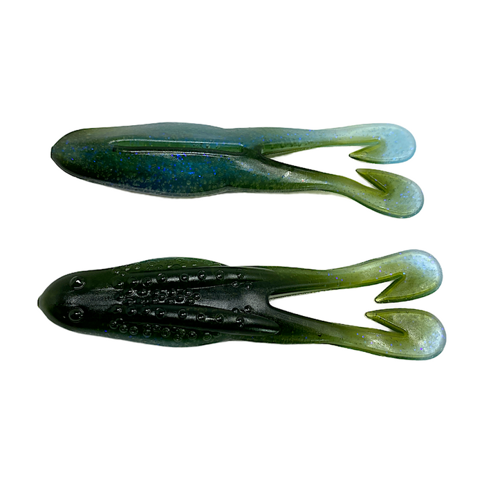 Zoom Horny Toad 4 1/4 inch Soft Plastic Frog 5 pack Black — Discount Tackle