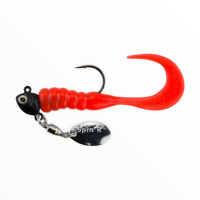 Johnson Crappie Buster Spin'R Grub - pink/pearl - 1/8 oz.
