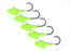 Woods And Water Shad Jig Heads- Chartreuse