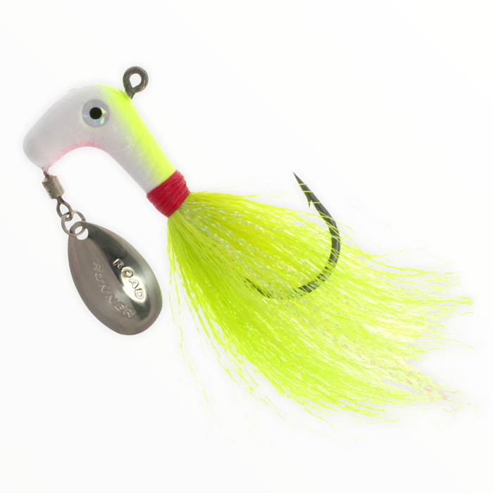 Road Runner 1006-025 Striper Bucktail Jig w/Spinner, 1/2 oz