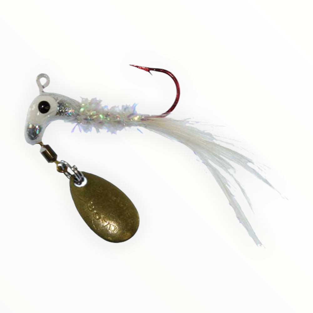 Road Runner B5002-001 Gold Series Jig w/Spinner, 1/16 oz, Pearl