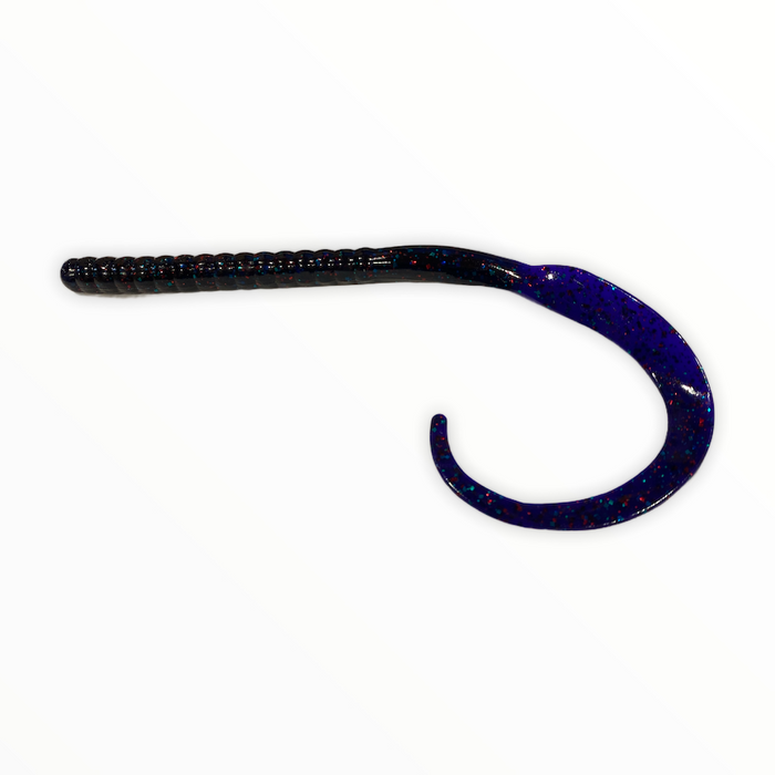 blue worm with yellow tail zoom fishing lure Zoom Ol Monster