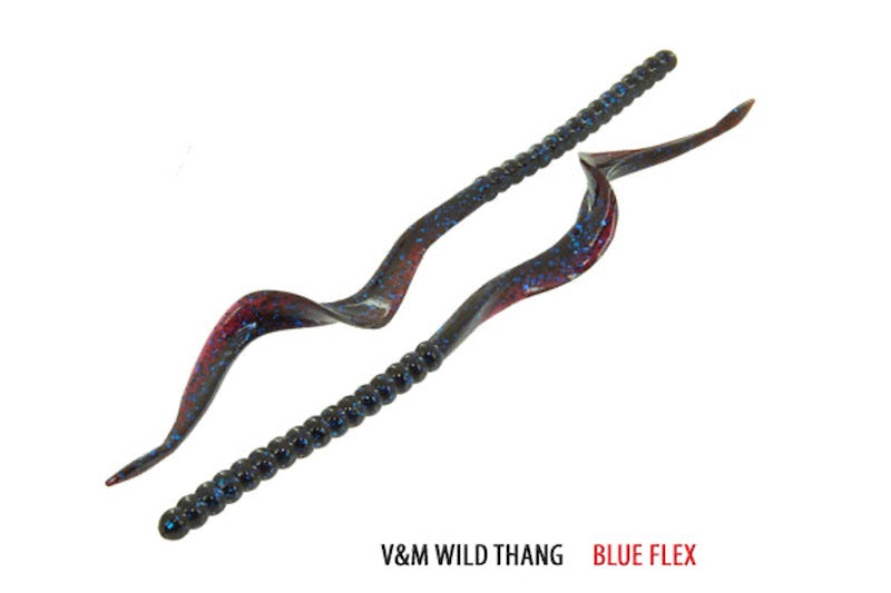 V&M Wild Thang Worm- Blue Flex