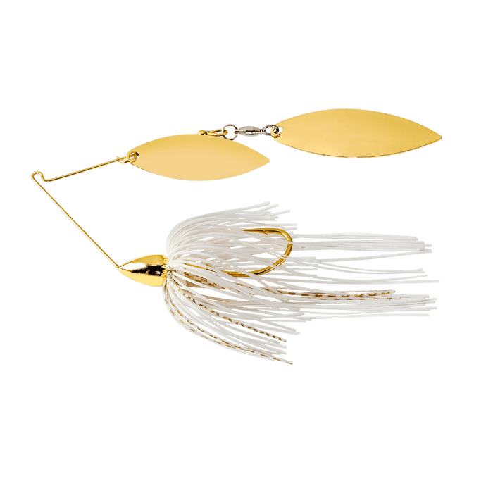 War Eagle Double Willow Spinnerbait White Gold / 1/2oz